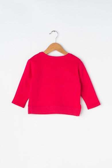 United Colors of Benetton Bluza cu imprimeu text si captuseala din material fleece Fete