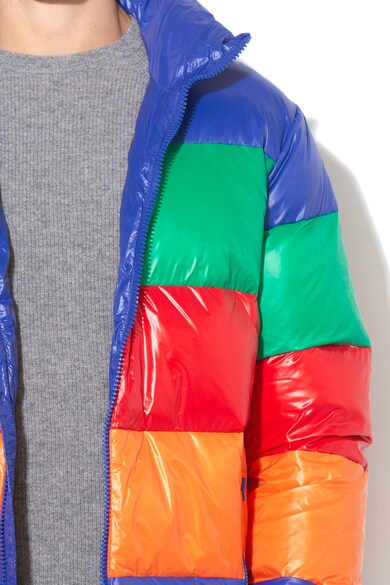 United Colors of Benetton Pihével bélelt csíkos télikabát férfi