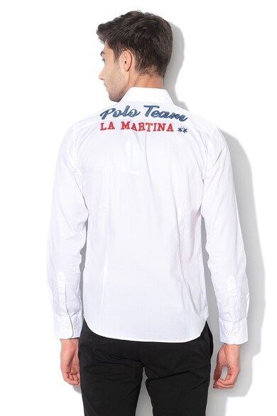 LA MARTINA Риза с копчета и лого Мъже