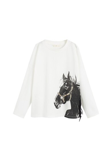 Mango Bluza cu imprimeu si franjuri Caballo Fete