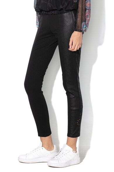 DESIGUAL Pantaloni skinny cu garnituri de piele ecologica Logan Femei