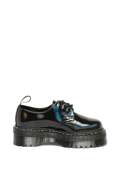 Dr. Martens Pantofi flatform de piele lacuita 1461 Quad Retro Femei