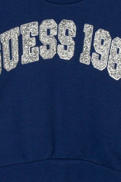 GUESS JEANS Bluza sport din amestec de bumbac, cu aplicatii logo si strasuri Fete