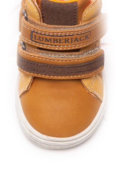 Lumberjack Pantofi sport inalti din piele ecologica, cu inchidere velcro Moby Baieti