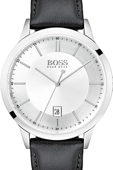 HUGO BOSS Кварцов часовник с кожена каишка Мъже