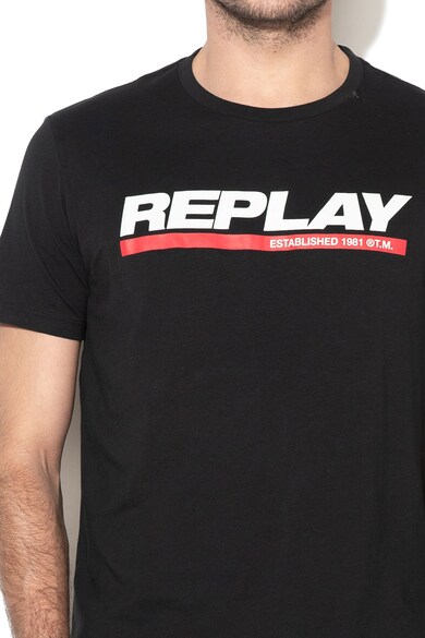 Replay Tricou cu imprimeu logo B Barbati