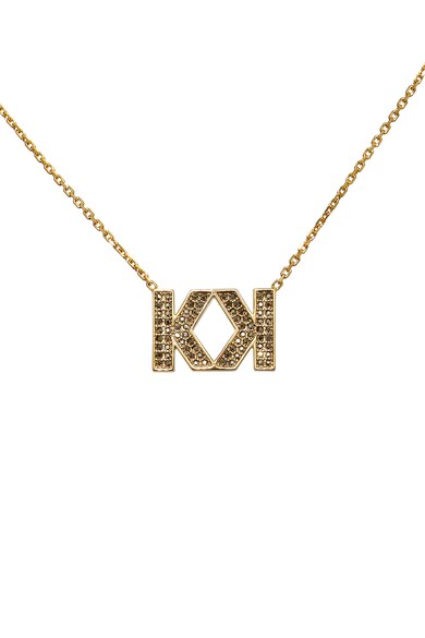 Karl Lagerfeld Colier placat cu aur de 12K, decorat cu cristale Swarovski Femei