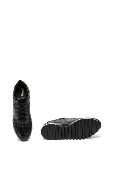Geox Pantofi sport din piele cu aplicatii cu nituri Tabelya Femei