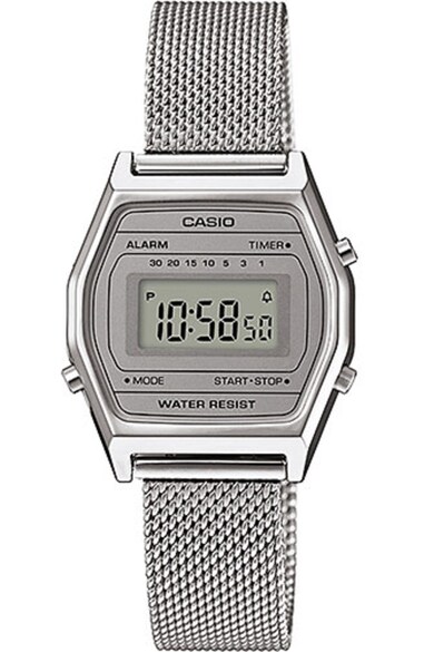 Casio Ceas cronograf unisex digital cu bratara cu aspect de plasa Femei