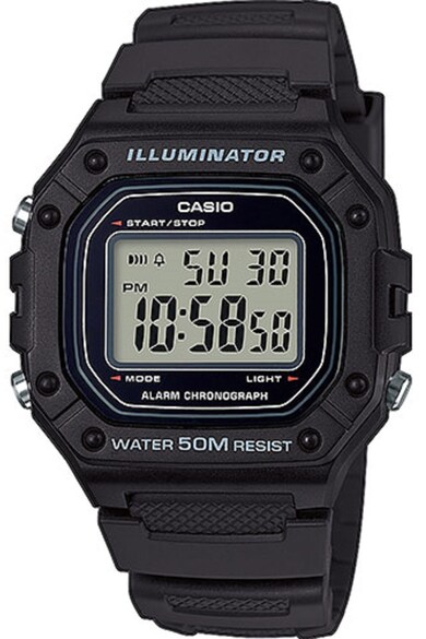 Casio Цифров часовник с каишка от смола Мъже