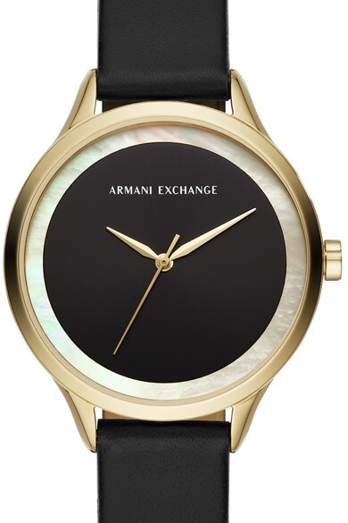 ARMANI EXCHANGE Овален часовник с кожена каишка Жени