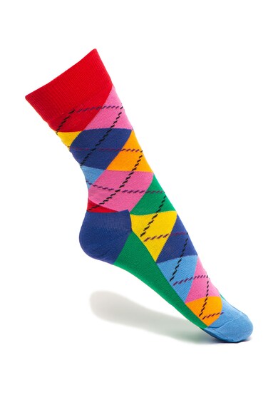 Happy Socks Set de sosete unisex cu imprimeu cu buline si carouri - 2 perechi Femei