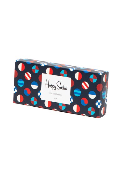 Happy Socks Set de sosete lungi unisex, cu imprimeu - 4 perechi Femei