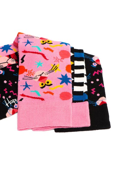 Happy Socks Set de sosete lungi unisex, cu imprimeu - 3 perechi Femei