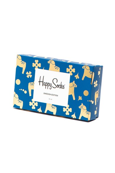 Happy Socks Set de sosete lungi unisex, cu imprimeu - 3 perechi Femei