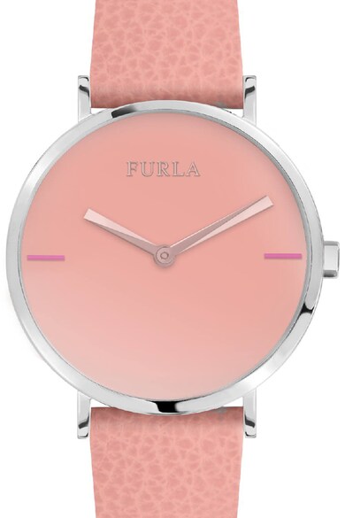 Furla Ceas analog rotund cu o curea de piele Femei