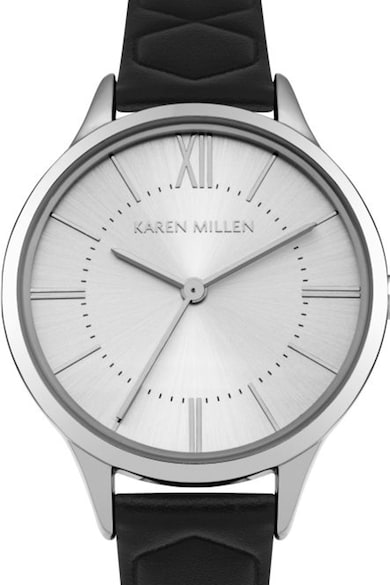 Karen Millen Ceas rotund cu o curea de piele texturata Femei