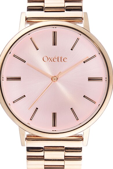 OXETTE Ceas rotund placat cu aur rose de 18K Femei