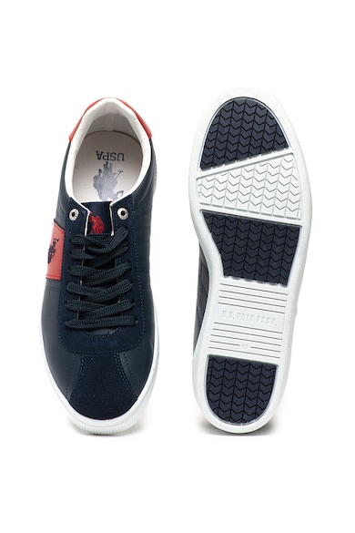 U.S. Polo Assn. Pantofi sport de piele ecologica, cu segmente contrastante Olimpia Barbati