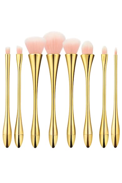Tools4beauty Set 8 pensule  cu maner metalic, auriu Femei