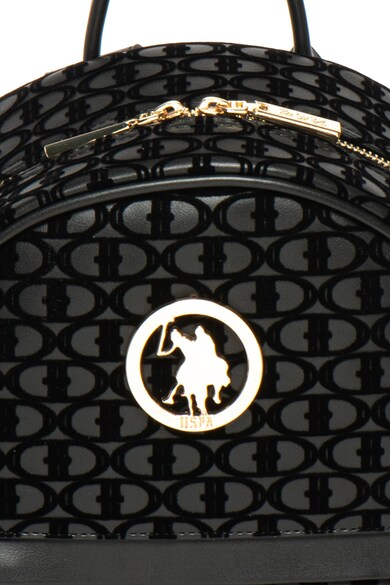 U.S. Polo Assn. Rucsac cu imprimeu monograma cu aspect catifelat Femei