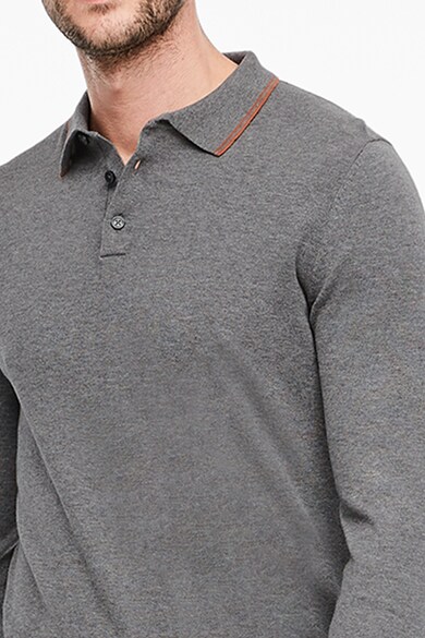 s.Oliver Фино плетен пуловер с цепка с копче Мъже