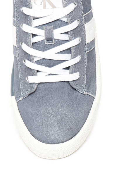 CALVIN KLEIN JEANS Gaia nyersbőr sneaker dombornyomott logórészlettel női