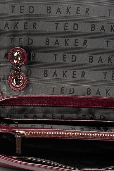 Ted Baker Geanta din piele, cu bareta de umar si accesoriu cu lacat Hermiaa Femei