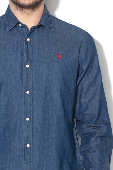 U.S. Polo Assn. Camasa slim fit de chambray Barbati