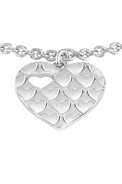 GUESS Rozsdamentes acél karkötő szív alakú medállal női