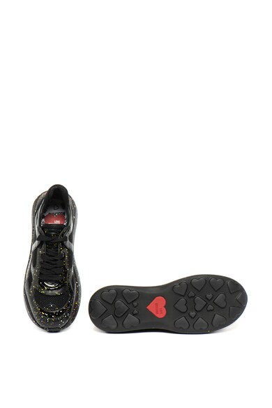 Love Moschino Pantofi sport cu pete decorative si insertii din piele Femei