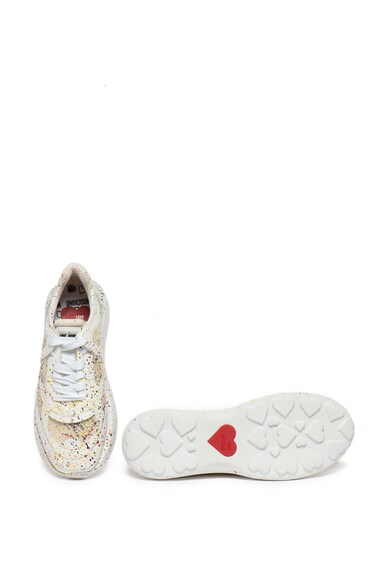 Love Moschino Sneaker foltos hatással és bőrbetétekkel női