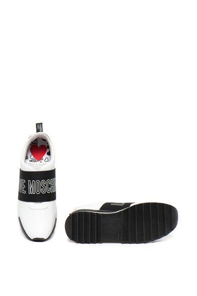 Love Moschino Pantofi sport din piele ecologica cu imprimeu logo Femei