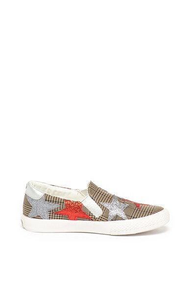 GUESS Pantofi slip-on in carouri, cu stele straucitoare Fete