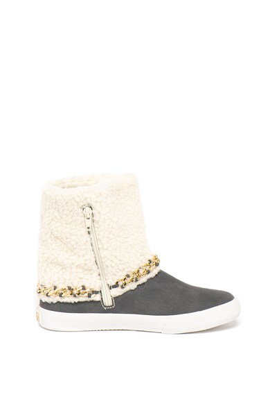 GUESS Ghete de piele ecologica, cu insertii de blana shearling sintetica Fete