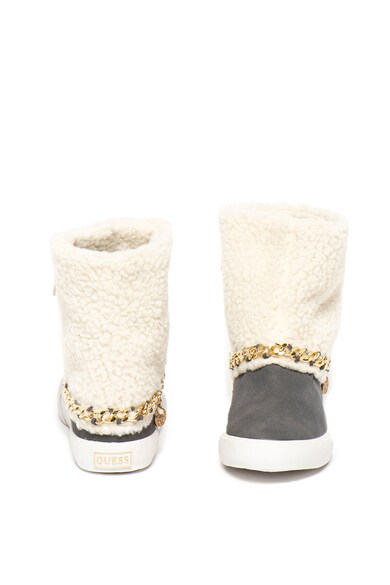 GUESS Ghete de piele ecologica, cu insertii de blana shearling sintetica Fete