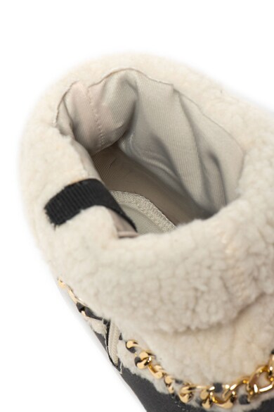 GUESS Ghete de piele ecologica, cu insertii de blana shearling sintetica Fete