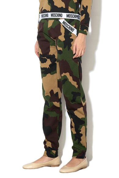 Moschino Pantaloni sport de casa cu imprimeu camuflaj Femei