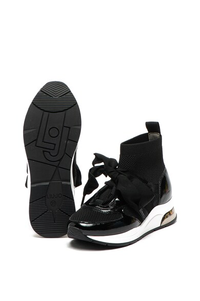 Liu Jo Karlie magas szárú bebújós sneaker lakkozott részletekkel Lány