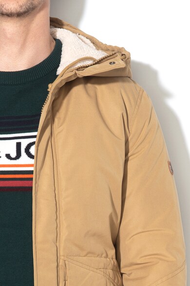 Jack & Jones Jacheta parka cu gluga cu captuseala din material teddy Wetford Barbati