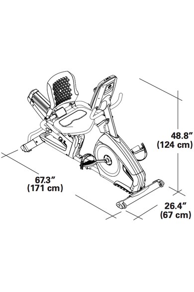 Nautilus Bicicleta orizontala Nautilius R628, 29 programe, greutate maxima utilizator 148kg Femei