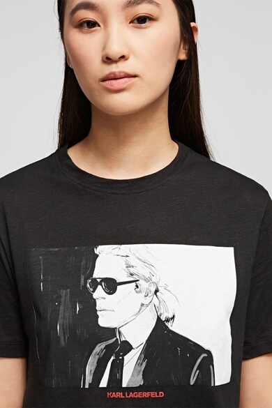 Karl Lagerfeld Fotómintás póló női