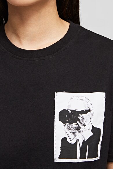 Karl Lagerfeld Памучна тениска с щампа Жени