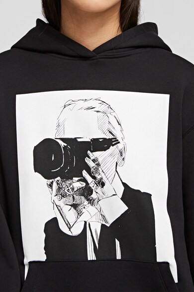 Karl Lagerfeld Hanorac din bumbac cu imprimeu Femei