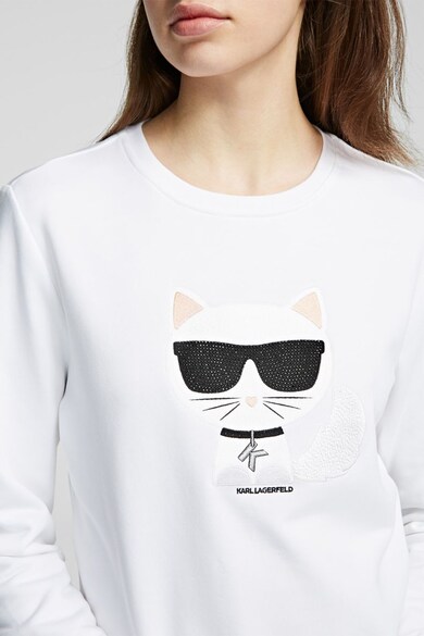 Karl Lagerfeld Bluza sport cu aplicatii de strasuri Ikonik Femei
