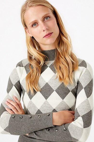 Marks & Spencer Кариран пуловер със средновисока яка Жени
