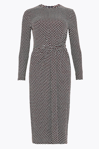Marks & Spencer Szűkített fazonú ruha geometrikus mintával női