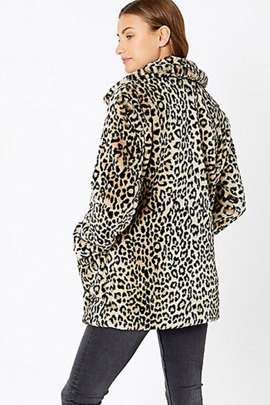 Marks & Spencer Haina din blana sintetica cu animal print Femei