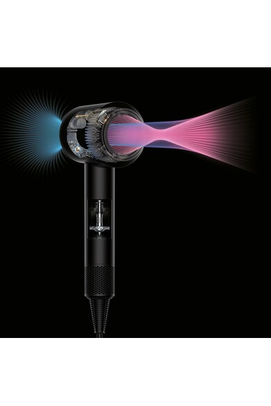 Dyson Uscator de par  HD01 Supersonic, 1600 W, 3 trepte de viteza, 4 trepte de temperatura, Ionizare, 77 dB, Black/Nickel Femei