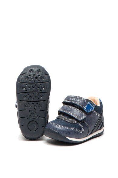 Geox Pantofi sport de piele intoarsa si piele, cu benzi velcro Each Fete